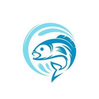 grafica vettoriale del modello di progettazione del logo di pesce