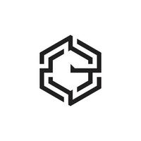 g o gg lettera iniziale logo design concept vettore