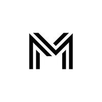 mm o m vettore di progettazione del logo della lettera iniziale.