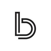 concetto di design del logo della lettera iniziale b o bb. vettore