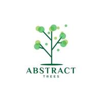 albero astratto punti verdi foglia logo moderno design grafico vettoriale simbolo icona illustrazione idea creativa