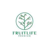 alberi astratti frutta ciliegia logo design grafico vettoriale simbolo icona illustrazione idea creativa