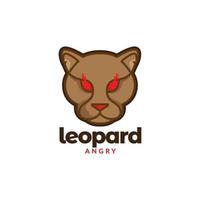 testa colorata leopardo arrabbiato logo design grafico vettoriale simbolo icona illustrazione idea creativa