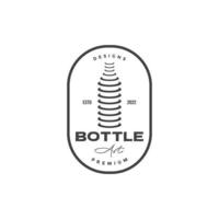 bottiglia unica olio d'oliva distintivo logo design grafico vettoriale simbolo icona illustrazione idea creativa