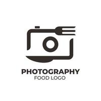 cibo coltello forchetta logo design ispirazione fotocamera modelli di fotografia, simboli vettoriali