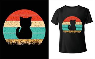 gatto vettore gatto t-shirt gatto estate tavolozza colori t-shirt design gatto t-shirt