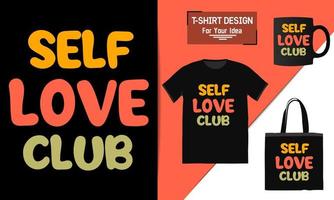 club dell'amore di sé sei abbastanza sii gentile luce buone vibrazioni solo poster motivazionale, citazione motivazionale, testo tipografia design modello vettoriale per t-shirt, design t-shirt premium