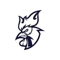 logo della mascotte del gallo vettore