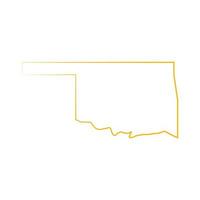 mappa dell'oklahoma illustrata vettore