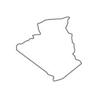 mappa dell'algeria su sfondo bianco vettore