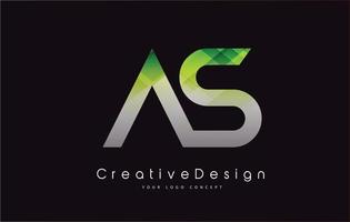 come design del logo della lettera. struttura verde icona creativa lettere moderne logo vettoriale. vettore