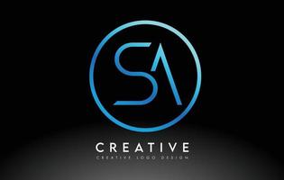 neon blu lettere logo design sottile. concetto di lettera pulita semplice creativa. vettore