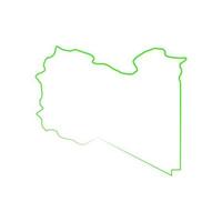 mappa della Libia su sfondo bianco vettore