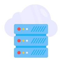 icona del design unico del server cloud vettore