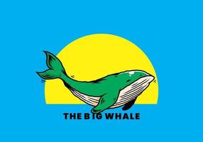 la grande balena dell'oceano illustrazione vettore