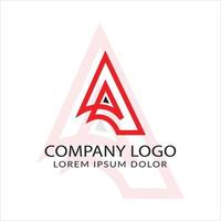 lettera a logo design vettore