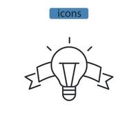 icone della soluzione simbolo elementi vettoriali per il web infografico