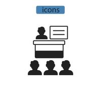 icone di riunione simbolo elementi vettoriali per il web infografica