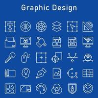 pacchetto di icone di design grafico vettore