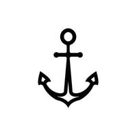 modello di logo alla moda in stile piatto icona di ancoraggio vettore