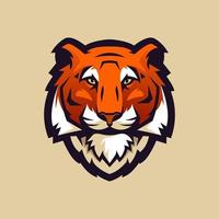 illustrazione di design del logo della mascotte della tigre per club sportivo o squadra vettore