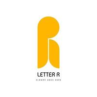 design semplice del logo della lettera r. illustrazione vettoriale