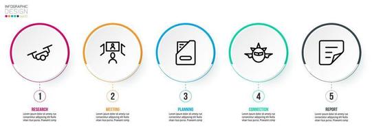 modello di infografica aziendale grafico cronologico. vettore