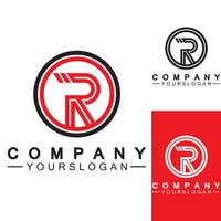 lettera r logo monogramma design i loghi di identità del marchio disegni modello di illustrazione vettoriale