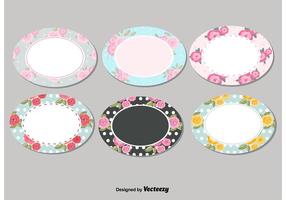 Set di etichette shabby chic vettore