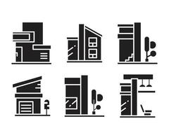 illustrazione vettoriale di icone della casa moderna