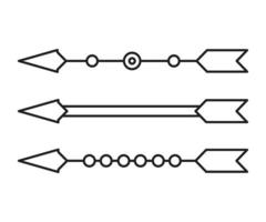 illustrazione della linea di divisione delle frecce vettore