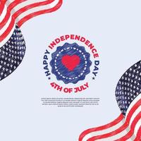 felice festa dell'indipendenza usa, 4 luglio. il giorno della memoria delle Stati Uniti d'America vettore