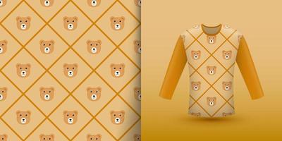 orso senza cuciture con camicia vettore