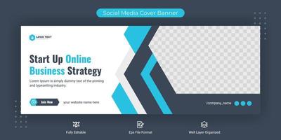 modello di post banner copertina social media business aziendale creativo vettore