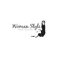 logo moda donna abito da sposa design di bellezza per l'azienda e l'illustrazione dell'icona vettoriale di branding