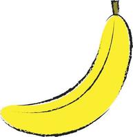 icona semplice banana gialla vettore