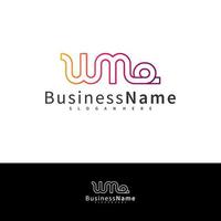 lettera wme logo design template vettoriale, illustrazione iniziale dei concetti del logo wme. vettore