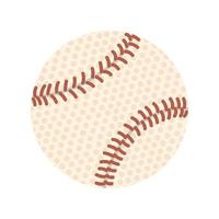 vettore illustrazione colorata di palla da baseball isolato su sfondo bianco
