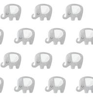 modello vettoriale di elefante. sfondo senza cuciture animale del bambino in stile scandinavo.