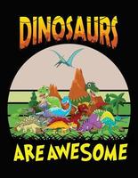 i dinosauri sono fantastici vettore