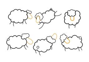 Pecore isolate vettore