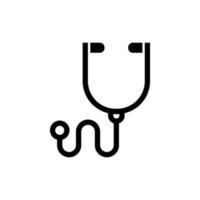 vettore dell'icona dello stetoscopio. vettore del logo dello stetoscopio. isolato su sfondo bianco.