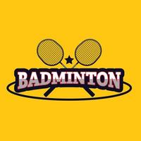 design del logo di badminton, logo sportivo vettore