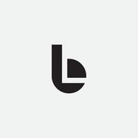 design del logo del monogramma della lettera iniziale bl. vettore