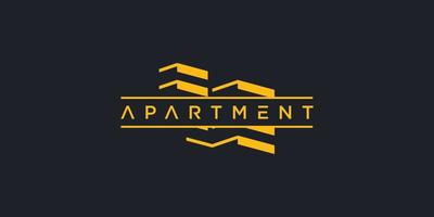 logo dell'appartamento con vettore premium in stile concept unico