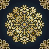lusso islamico colore dorato mandala design sfondo design ornamento islamico vettore