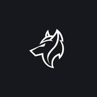 illustrazione dell'icona del vettore del logo del lupo