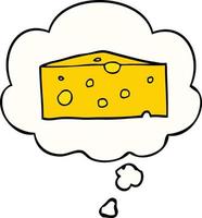 fumetto di formaggio e bolla di pensiero vettore