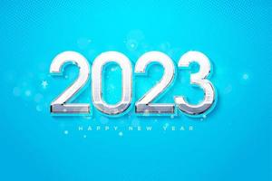felice anno nuovo 2023 con un brillante blu navy