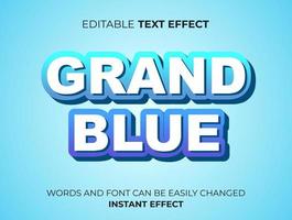 grande disegno di effetto testo blu vettore